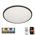 Brilo - LED stropna svjetiljka s prigušivanjem STARRY SKY LED/24W/230V 3000-6500K Wi-Fi Tuya + daljinski upravljač