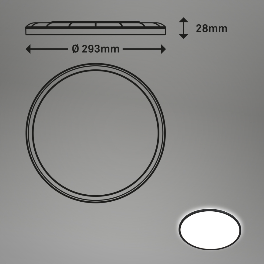Brilo - LED Stropna svjetiljka SLIM LED/18W/230V pr. 29,3 cm