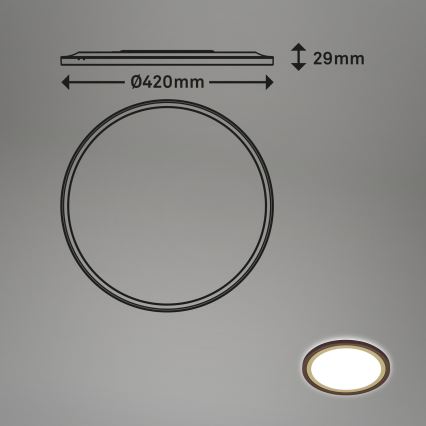 Brilo - LED stropna svjetiljka s prigušivanjem SLIM LED/22W/230V 2700-6500K + daljinski upravljač