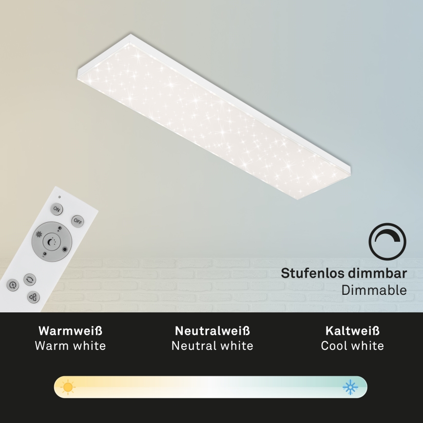 Brilo - LED stropna svjetiljka s prigušivanjem STARRY SKY LED/24W/230V 3000-6500K + daljinski upravljač