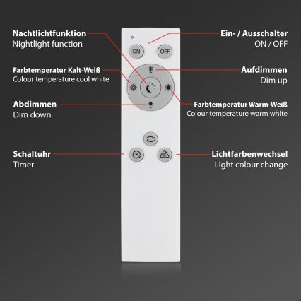 Brilo - LED stropna svjetiljka s prigušivanjem STARRY SKY LED/24W/230V 3000-6500K + daljinski upravljač