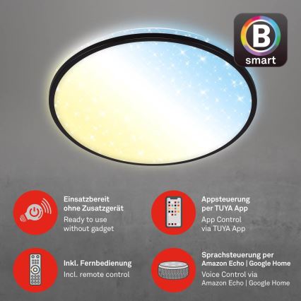 Brilo - LED stropna svjetiljka s prigušivanjem SVEMIRSKO NEBO LED/42W/230V 3000-6500K Wi-Fi Tuya + daljinski upravljač