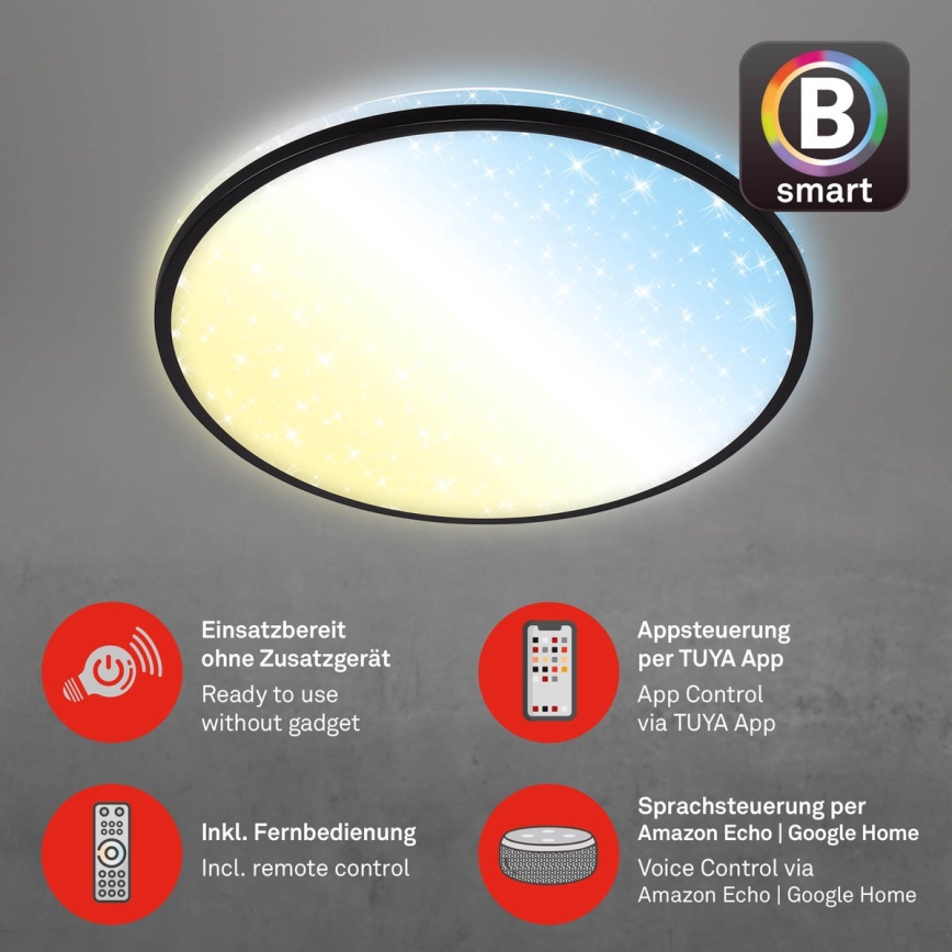 Brilo - LED stropna svjetiljka s prigušivanjem SVEMIRSKO NEBO LED/42W/230V 3000-6500K Wi-Fi Tuya + daljinski upravljač
