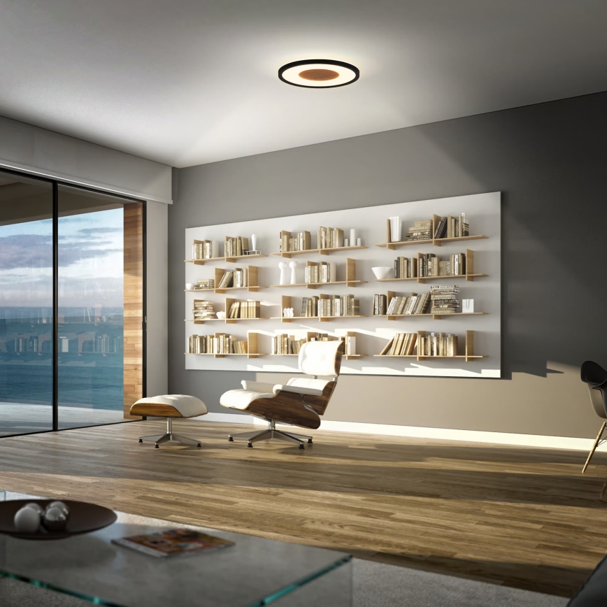 Brilo - LED stropna svjetiljka SUFIT WOOD LED/18W/230V 3000K Ø 29 cm