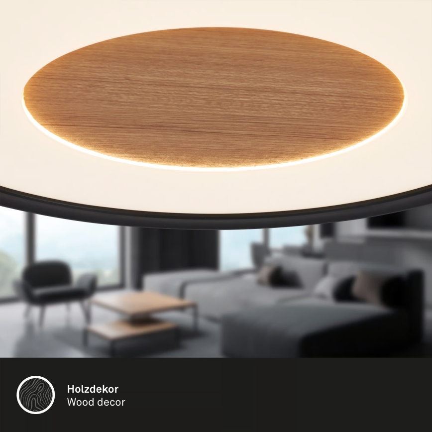 Brilo - LED stropna svjetiljka SUFIT WOOD LED/18W/230V 3000K Ø 29 cm