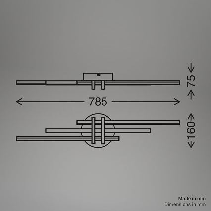 Brilo - LED stropna svjetiljka TINKA LED/21W/230V 3000K bakrena