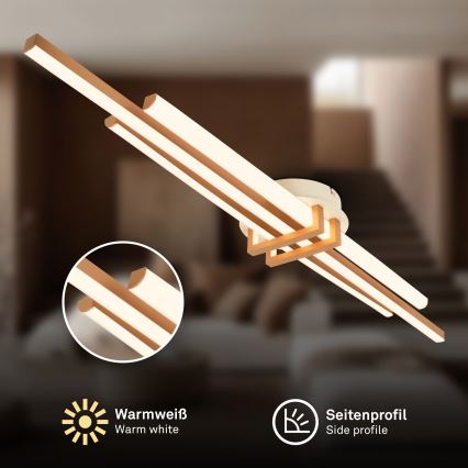 Brilo - LED stropna svjetiljka TINKA LED/30W/230V 3000K bakrena