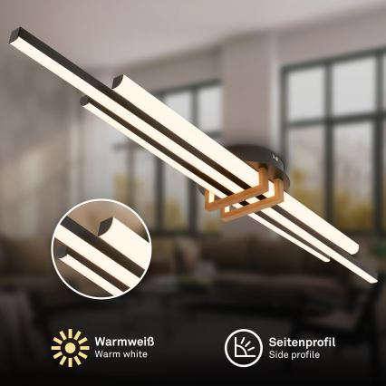 Brilo - LED stropna svjetiljka TINKA LED/30W/230V 3000K crna