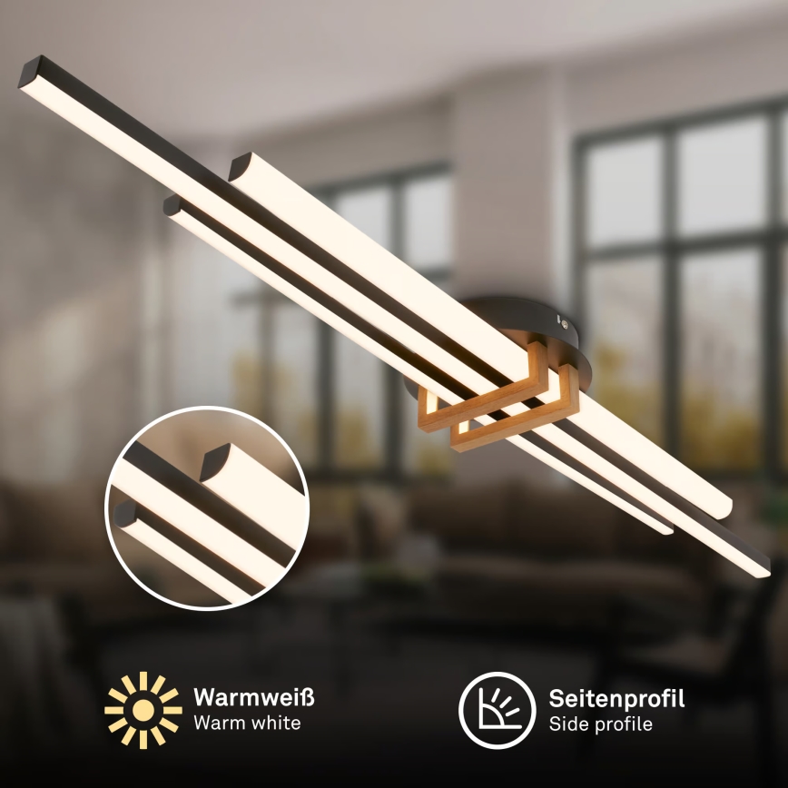 Brilo - LED stropna svjetiljka TINKA LED/30W/230V 3000K crna