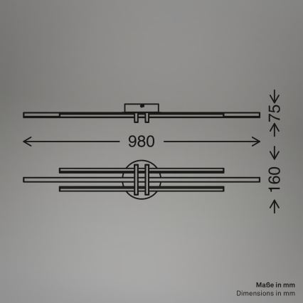 Brilo - LED stropna svjetiljka TINKA LED/30W/230V 3000K crna