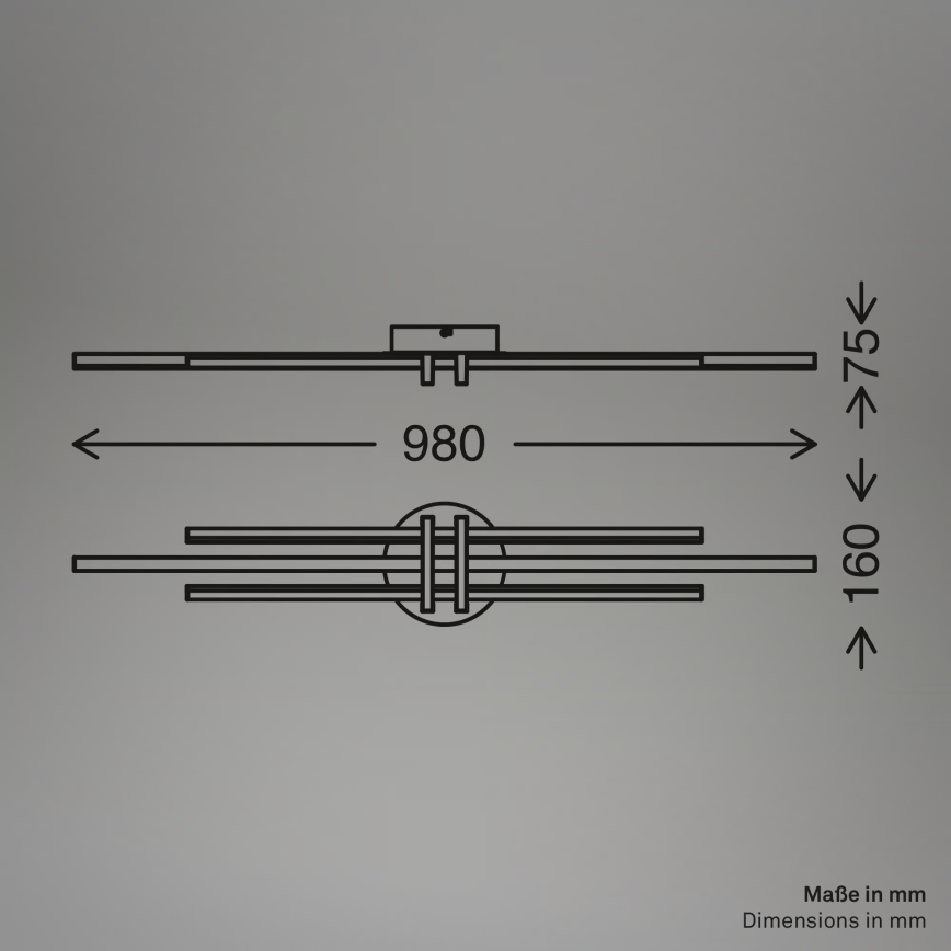 Brilo - LED stropna svjetiljka TINKA LED/30W/230V 3000K crna