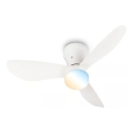 Brilo - LED stropni ventilator LUFITO LED/15W/230V 3000/4000/6000K bijeli s mogućnošću prigušivanja + daljinski upravljač