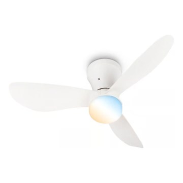 Brilo - LED stropni ventilator LUFITO LED/15W/230V 3000/4000/6000K bijeli s mogućnošću prigušivanja + daljinski upravljač