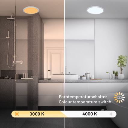 Brilo - LED stropno svjetlo za kupaonicu CTS LED/21W/230V 3000/4000K IP44 Ø 37 cm matni krom