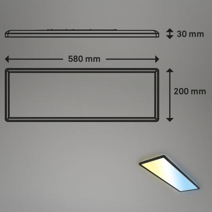 Brilo - LED stropna svjetiljka s prigušivanjem SLIM LED/23W/230V 2700-6500K + daljinski upravljač