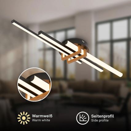 Brilo - LED stropno svjetlo TINKA LED/21W/230V 3000K crno