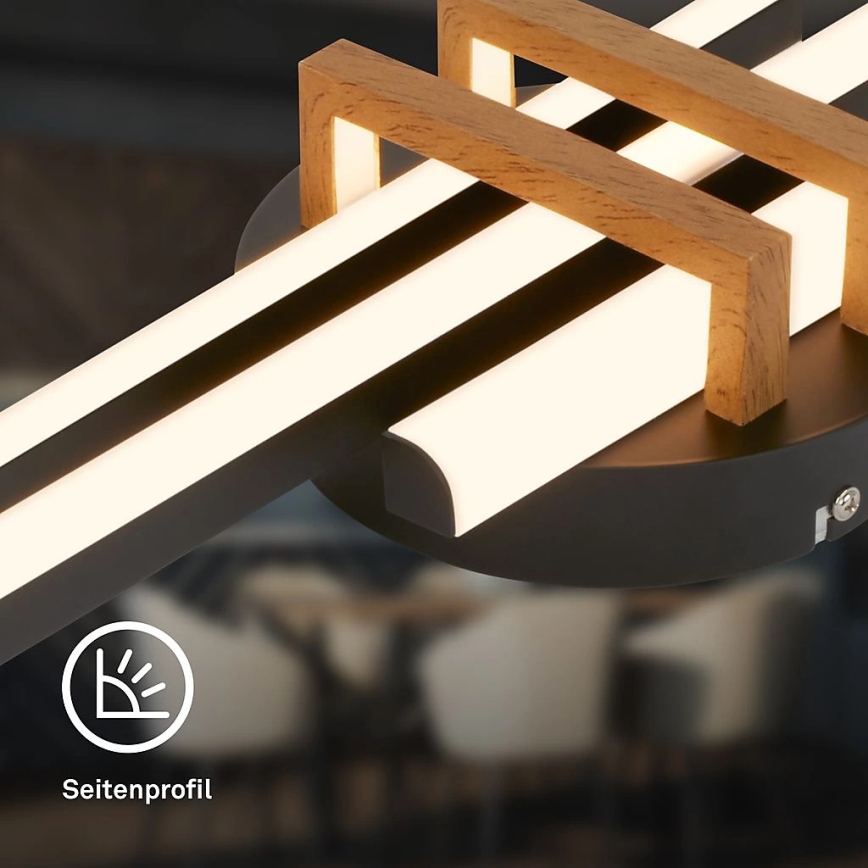 Brilo - LED stropno svjetlo TINKA LED/21W/230V 3000K crno