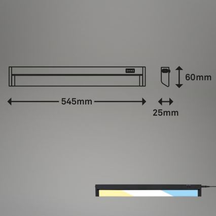 Brilo - LED Svjetiljka ispod ormarića LED/6,5W/230V 2700/4000/6500K