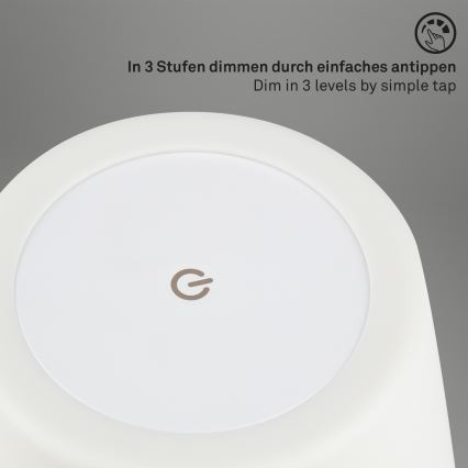 Brilo - LED vanjska punjiva lampa s prigušivanjem LED/3W/5V IP44 2000 mAh