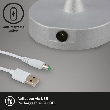 Brilo - OLANA LED vanjska punjiva stolna svjetiljka s mogućnošću prigušivanja LED/3W/5V 3300K IP44 2000 mAh