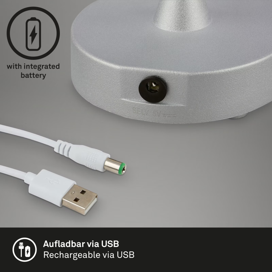 Brilo - OLANA LED vanjska punjiva stolna svjetiljka s mogućnošću prigušivanja LED/3W/5V 3300K IP44 2000 mAh