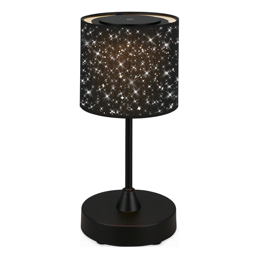Brilo - LED vanjska stolna lampa s mogućnošću prigušivanja, punjiva LOLE LED/3W/5V 2000mAh IP44 crna