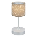 Brilo - LED vanjska stolna lampa s mogućnošću prigušivanja, punjiva LOLE LED/3W/5V 2000mAh IP44 srebrna/bež