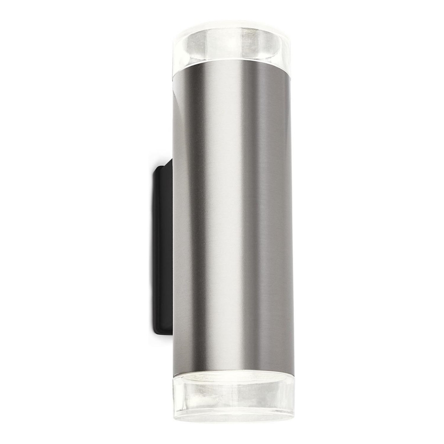 Brilo - LED Vanjska zidna svjetiljka 2xGU10/4,7W/230V IP44 4000K mat krom