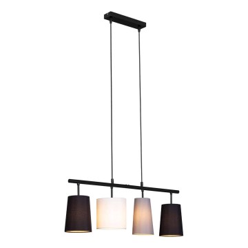 Brilo - Luster na sajli 4xE27/40W/230V crna/siva/bijela