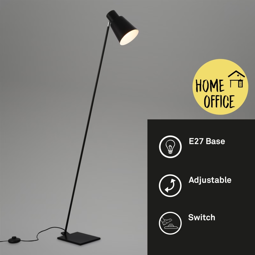 Brilo - Podna lampa 1xE27/10W/230V crna