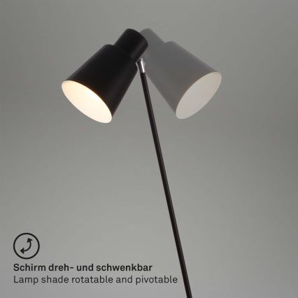 Brilo - Podna lampa 1xE27/10W/230V crna