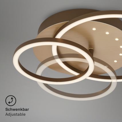 Brilo - prigušivo stropno LED svjetlo LED/26W/230V 3000K smeđe