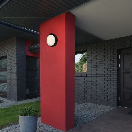 Brilo - LED punjivo vanjsko zidno svjetlo sa senzorom LED/4W/5V 4400 mAh IP44 crno