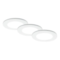 Brilo - SET 3x LED kupaonsko ugradbeno svjetlo LED/4W/230V IP44 3000/4000K bijela