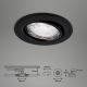 Brilo - SET 3x LED Ugradbena svjetiljka za kupaonicu 1xGU10/5W/230V IP23 crna