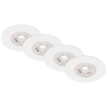 Brilo - SET 4x LED Ugradbena svjetiljka za kupaonicu LED/4,9W/230V IP44 bijela