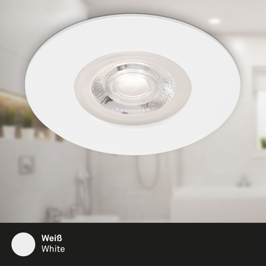 Brilo - SET 4x LED Ugradbena svjetiljka za kupaonicu LED/4,9W/230V IP44 bijela