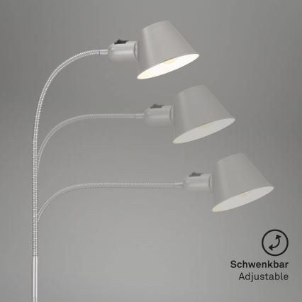 Brilo - Stolna lampa 1xE27/10W/230V matni krom