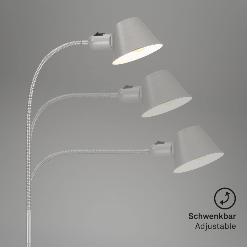 Brilo - Stolna lampa 1xE27/10W/230V matni krom