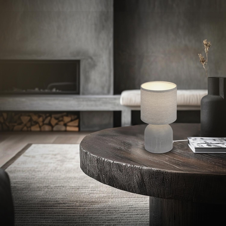 Brilo - Stolna lampa INO 1xE14/10W/230V siva