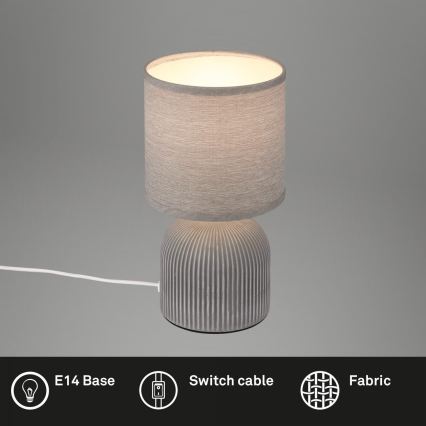 Brilo - Stolna lampa INO 1xE14/10W/230V siva
