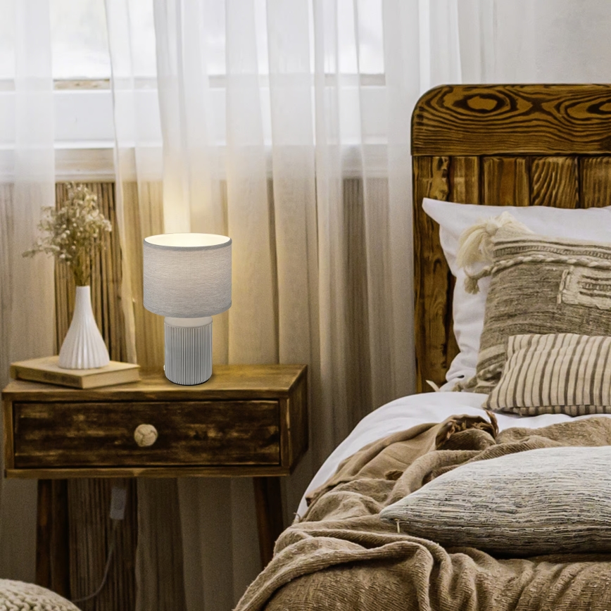 Brilo - Stolna lampa INO 1xE14/10W/230V siva