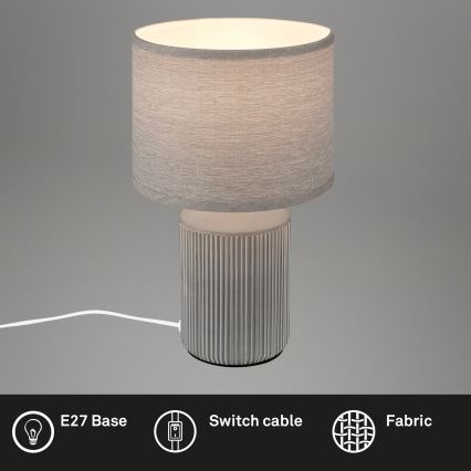 Brilo - Stolna lampa INO 1xE14/10W/230V siva