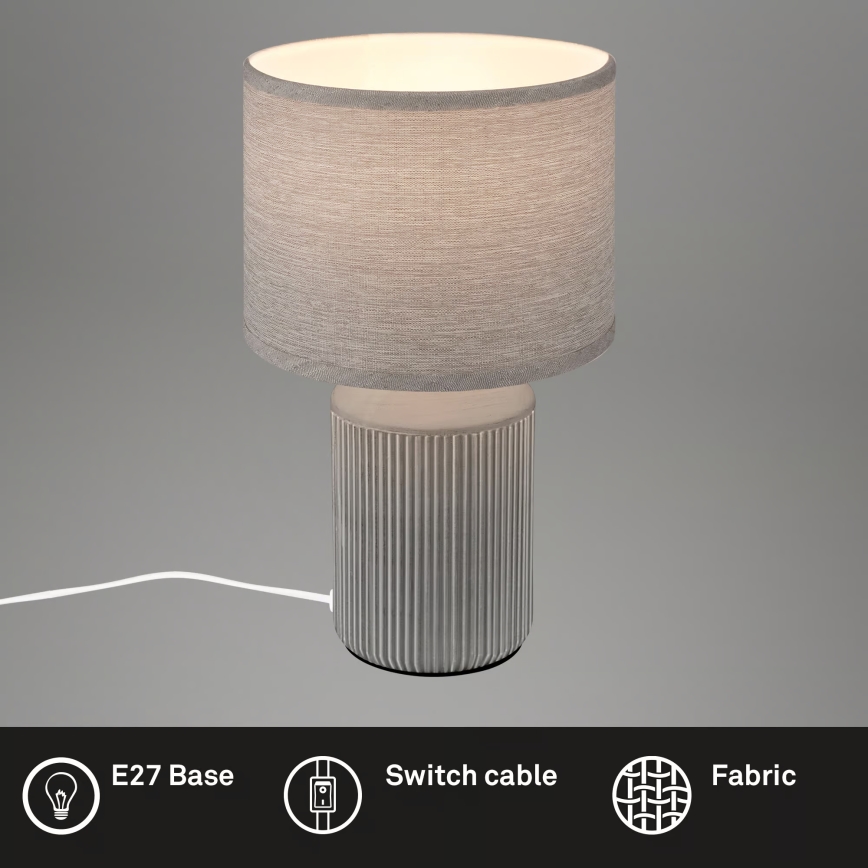 Brilo - Stolna lampa INO 1xE14/10W/230V siva