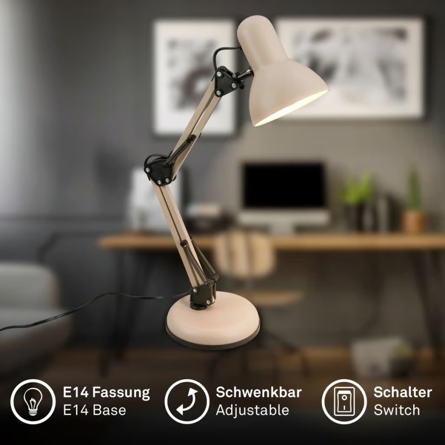 Brilo - Stolna lampa PIXA 1xE14/25W/230V bež