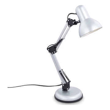 Brilo - Stolna lampa PIXA 1xE14/25W/230V srebrna