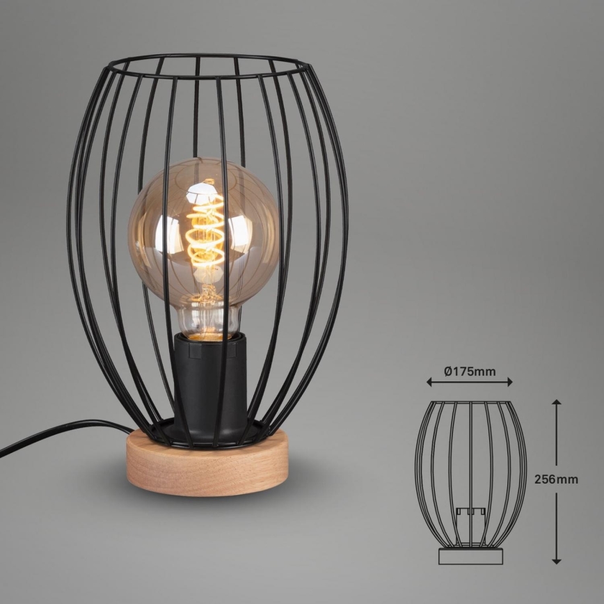 Brilo - Stolna lampa WAKTU 1xE27/25W/230V kaučukovac