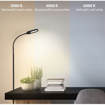 Briloner 1297-015 - LED Prigušiva fleksibilna podna lampa LED/6,6W/230V 3000K/4000K/6000K