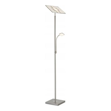 Briloner 1328-022 - LED podna lampa s mogućnošću prigušivanja LED/21W/230V + LED/3,5W matni krom
