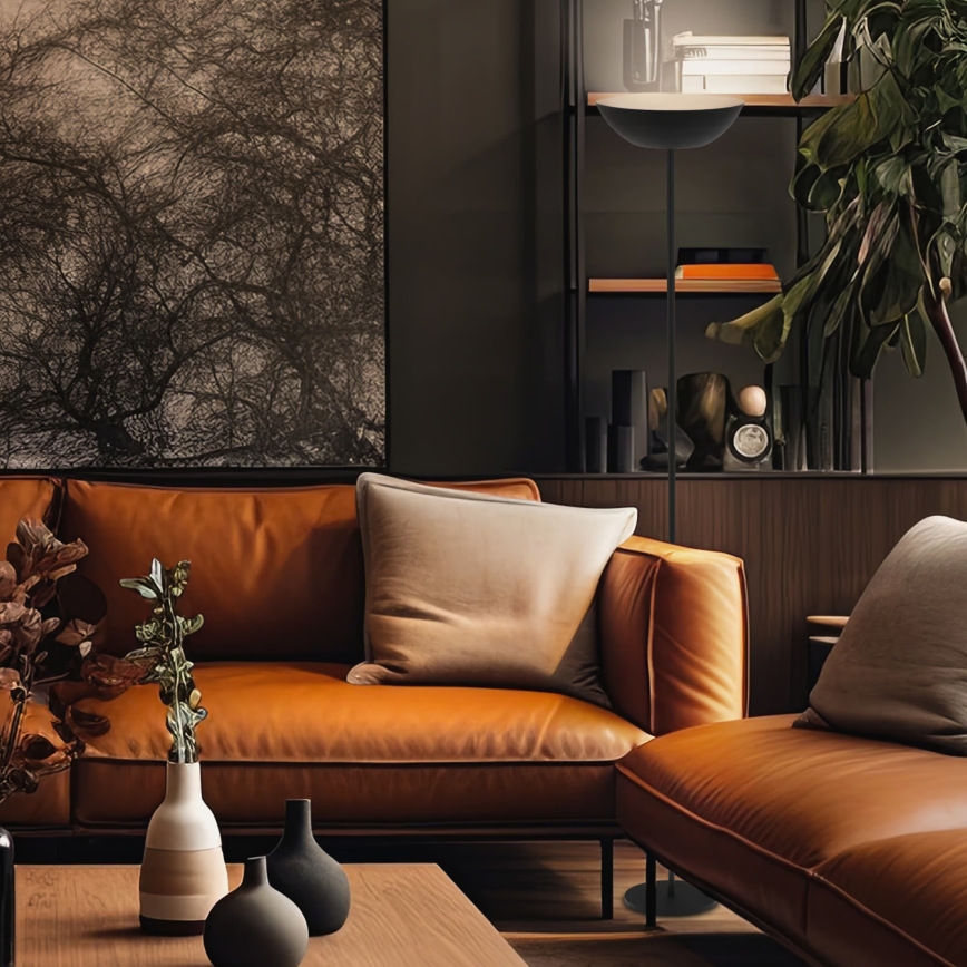 Briloner 1500015 - LED podna svjetiljka s prigušivanjem ESTATE LED/8W/5V 4000 mAh crna